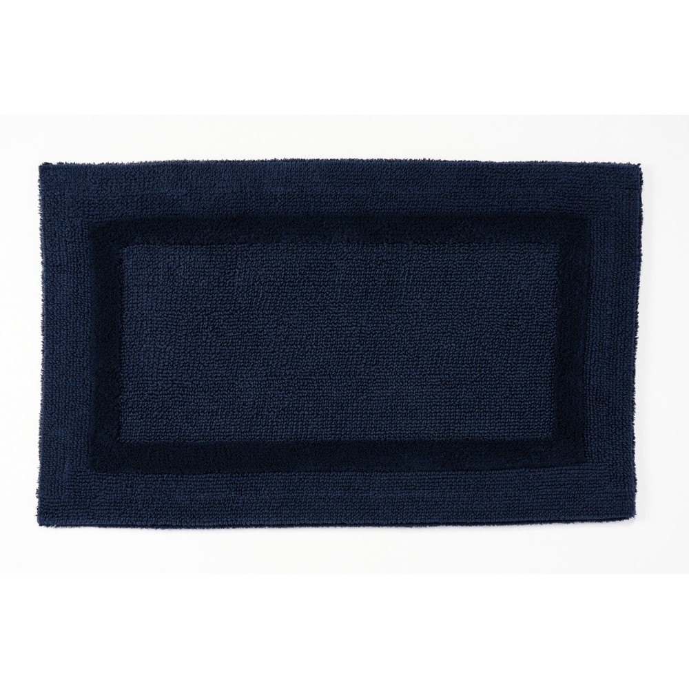 Reversible Bath Mat 314 by Designer Abyss & Habidecor in Navy Blue